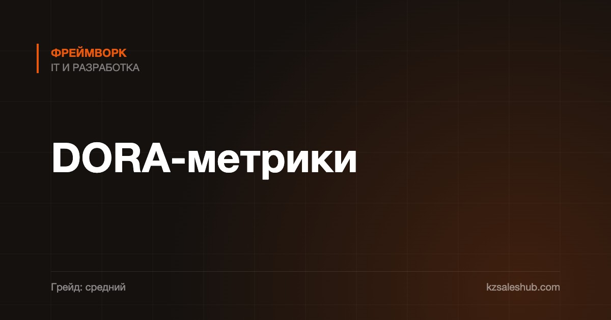 DORA-метрики — фреймворк