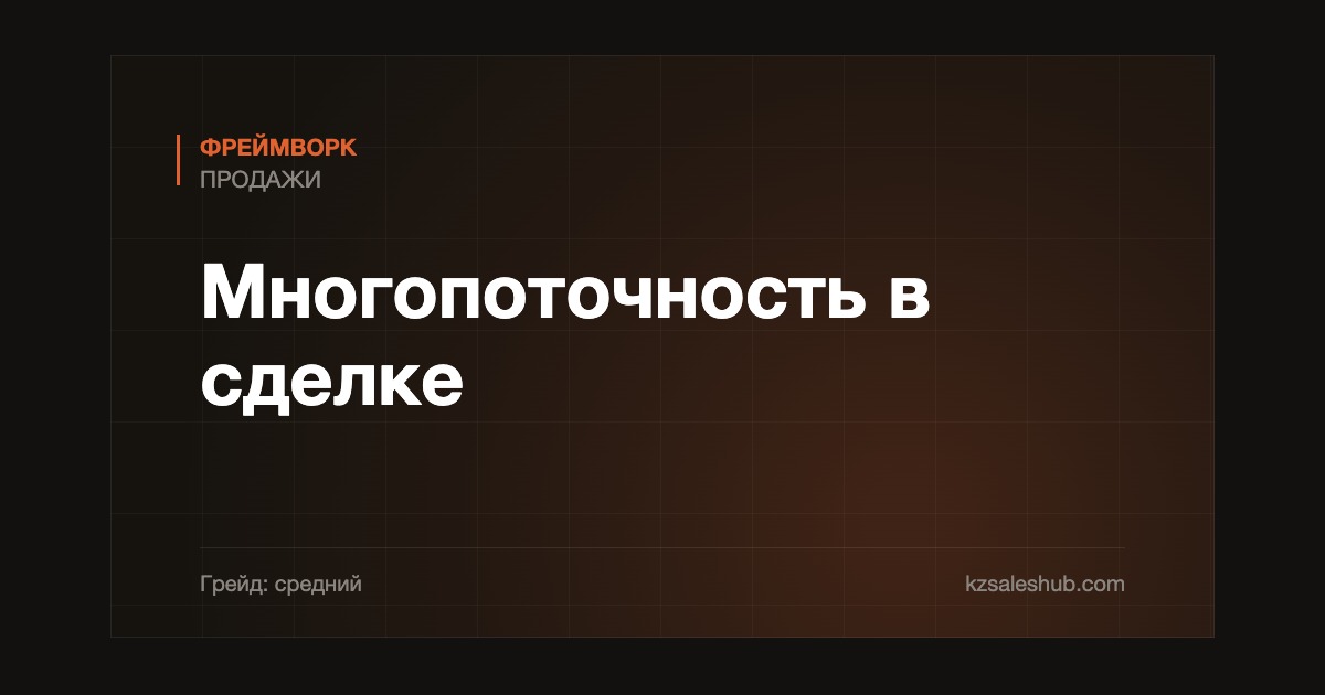 Многопоточность в сделке