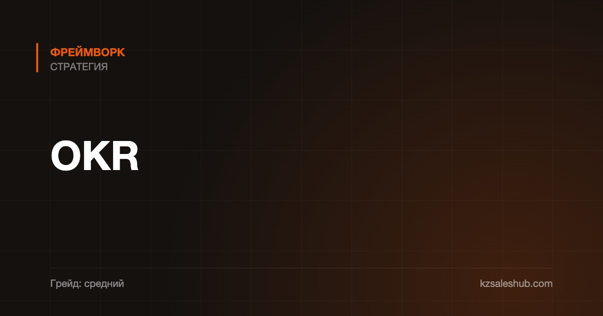 OKR — фреймворк