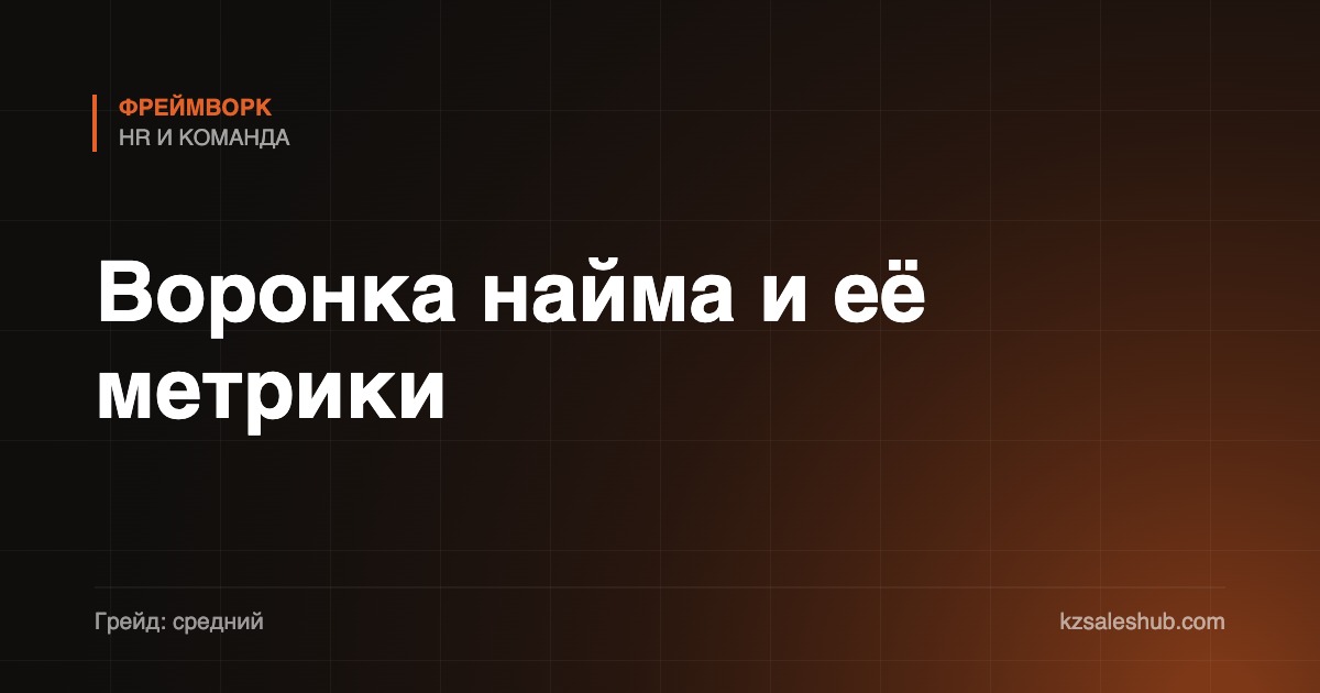 Воронка найма и её метрики