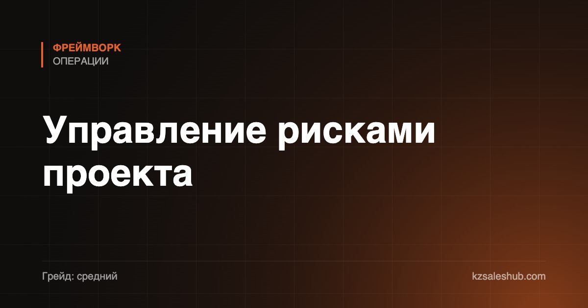Управление рисками проекта