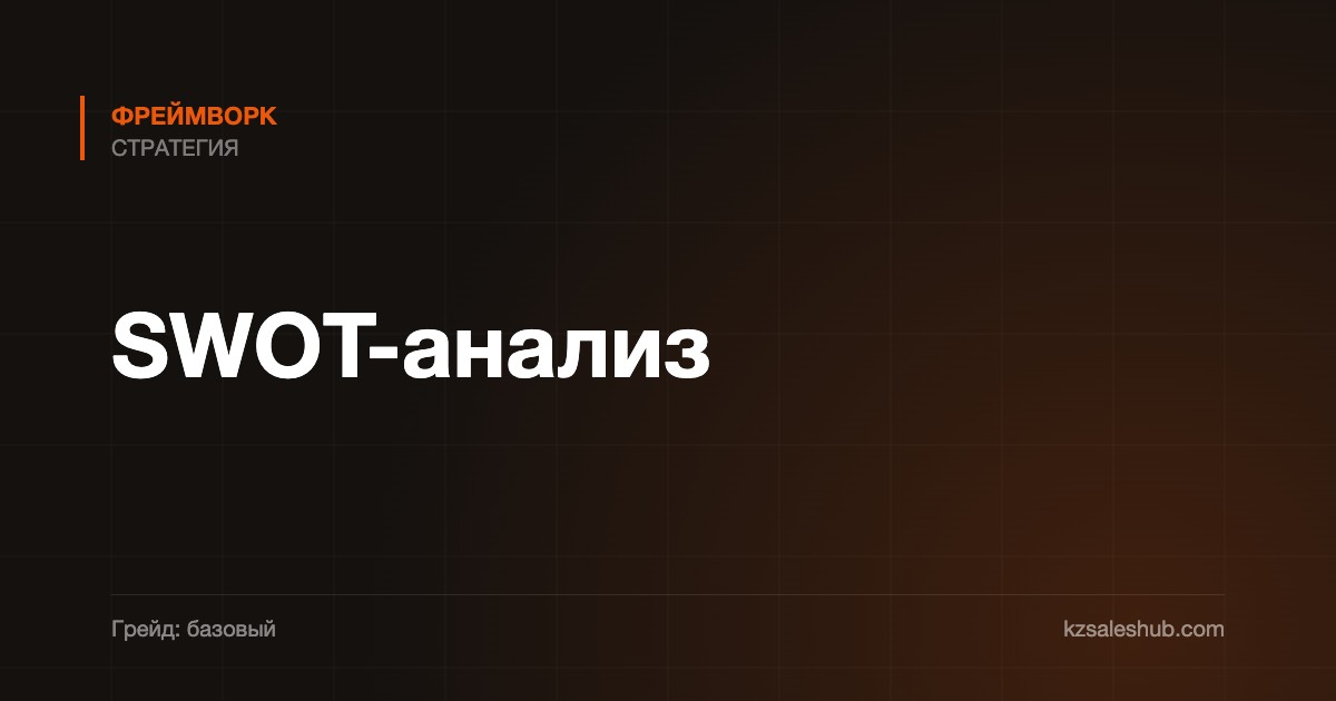 SWOT-анализ — фреймворк