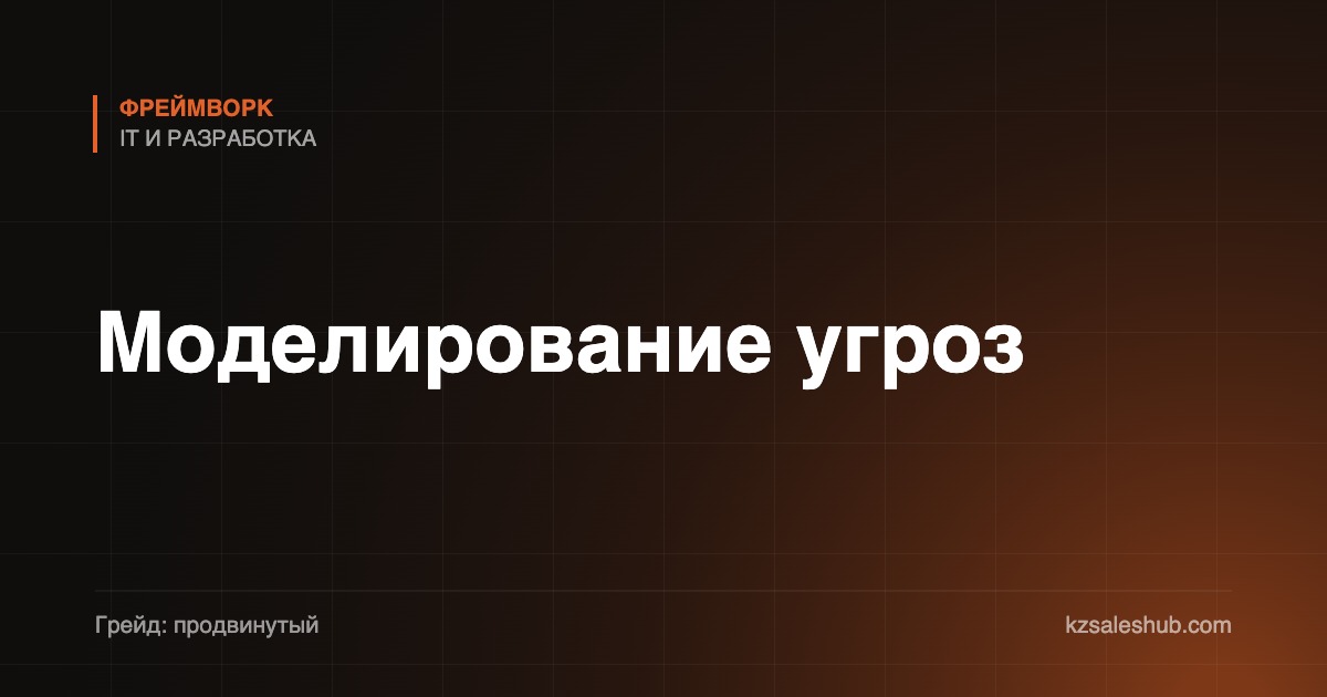 Моделирование угроз