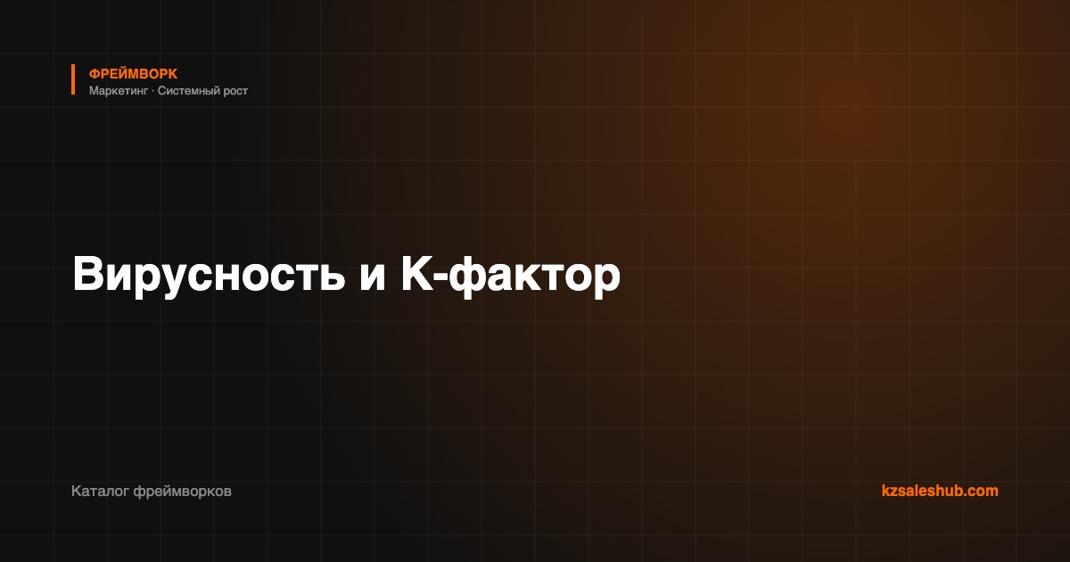 Вирусность и K-фактор — фреймворк