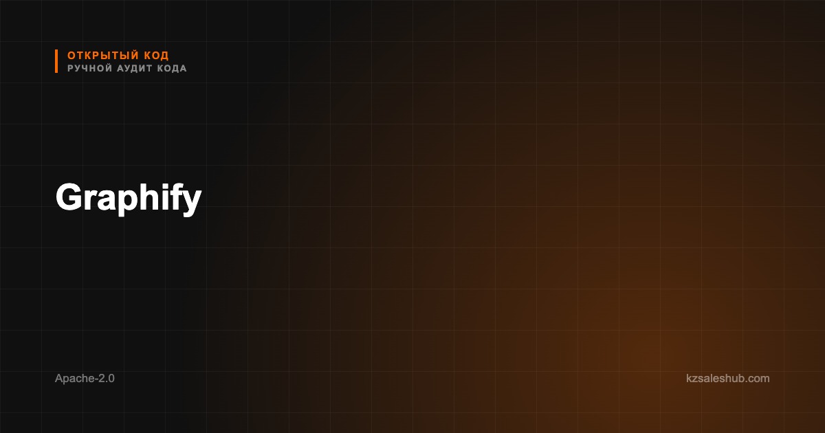 Graphify — карточка в каталоге открытого кода KZSalesHub