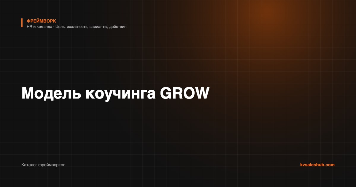 Модель коучинга GROW — фреймворк