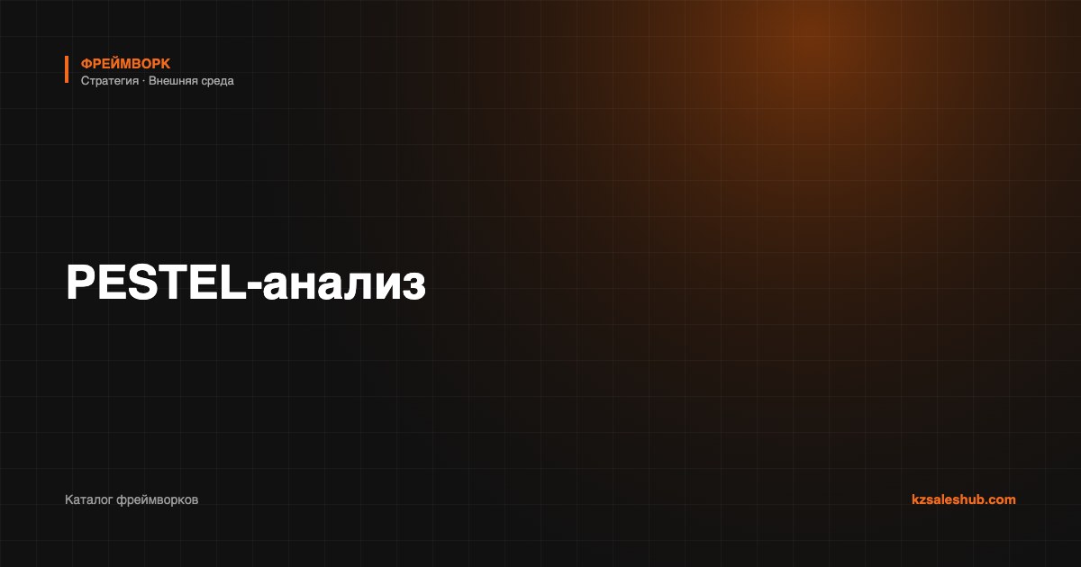 PESTEL-анализ — фреймворк
